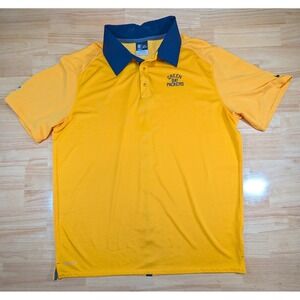 Nike Green Bay Packers NFL Dri-FIT Onfield Polo Shirt Mens XL Yellow 704823-750